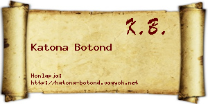 Katona Botond névjegykártya